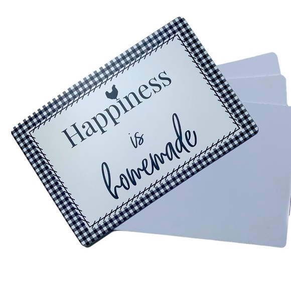 Placemats Farmhouse Rooster Chicken Buffalo Check Four Plaid 12 x 18 Black White - Picture 6 of 14